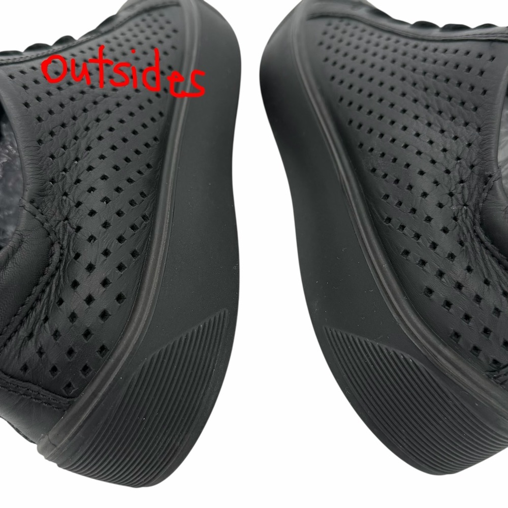 Ecco Street Tray Leather Perforated Black Sneakers - Picture 15 of 16